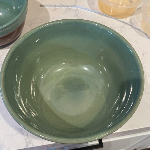 Vintage Red Wing nesting Mixing Bowls Oomph Design, provincial bakeware x3 - Picture 15 of 16